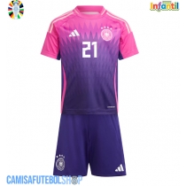 Camisa de time de futebol Alemanha Ilkay Gundogan #21 Replicas 2º Equipamento Infantil Europeu 2024 Manga Curta (+ Calças curtas)